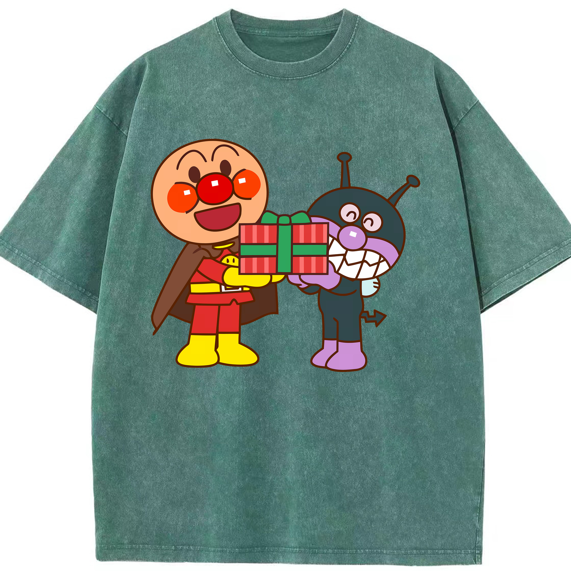 （画像用） アンパンマン Anpanman 綿100% ヴィンテージ風 半袖Tシャツ（フロントプリント）